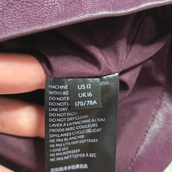 Free People Purple Vegan Suede Modern Femme Mini Skirt NEW Women's 12 - Picture 6 of 9